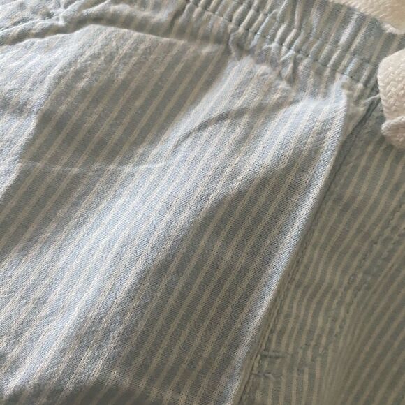 Jumping Beans Little Boy’s Light Blue Striped Drawstring Canvas Shorts Size 6 - Picture 6 of 7